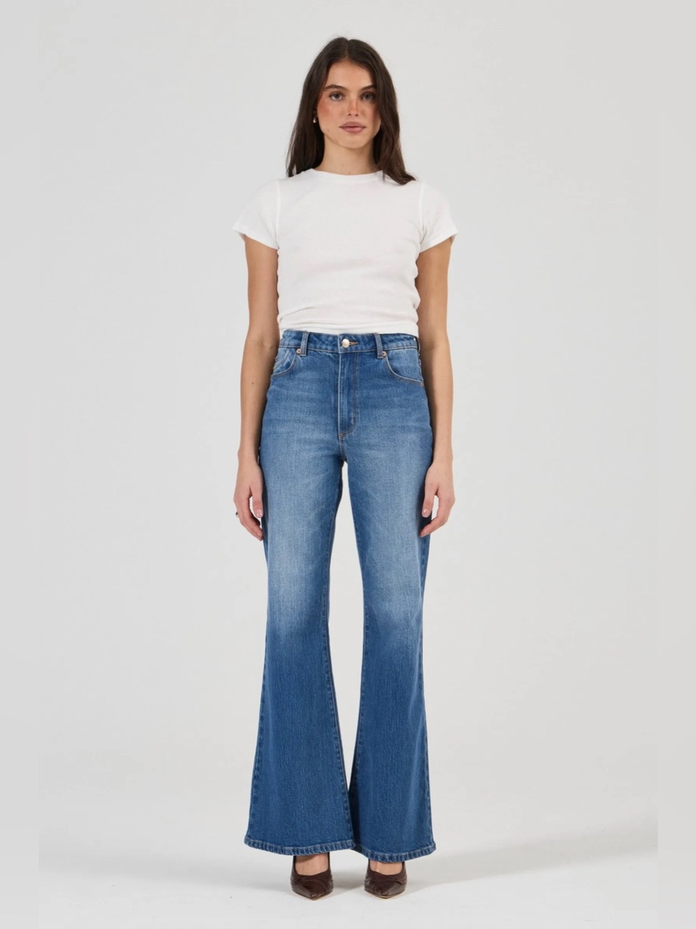 ROLLA’S Eastcoast Wide Leg Flare Jean - Silverlake High Rise Size 31 / US 12 - Picture 2 of 15